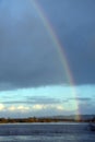 Rainbow over Floodwater - Yorkshire - England Royalty Free Stock Photo