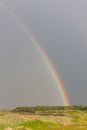 rainbow over the golf course, St Andrews, Fife, Scotland Royalty Free Stock Photo