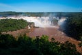 Rainbow over gorgeous waterfalls of Iguazu, Brazil Royalty Free Stock Photo