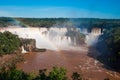 Rainbow over gorgeous waterfalls of Iguazu, Brazil Royalty Free Stock Photo