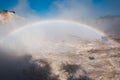 Rainbow over gorgeous waterfalls of Iguazu, Brazil Royalty Free Stock Photo