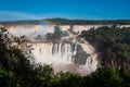 Rainbow over gorgeous waterfalls of Iguazu, Brazil Royalty Free Stock Photo