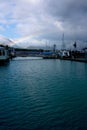 Rainbow Over Harbor Seward Alaska Royalty Free Stock Photo