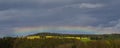 Rainbow over hill Royalty Free Stock Photo