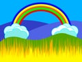 Rainbow over the Hills (Vector)