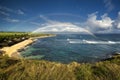 Rainbow over Ho'okipa Beach Park, north shore of Maui, Hawaii Royalty Free Stock Photo