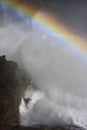 Rainbow over Krimml Waterfall, Austria Royalty Free Stock Photo