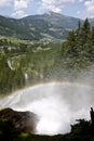 Rainbow over Krimml Waterfalls, Austria Royalty Free Stock Photo