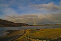 Rainbow over the Kyle of Durness, Sutherland, North West Coast of Scotland, UK Royalty Free Stock Photo
