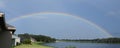 Rainbow Over Lake Royalty Free Stock Photo