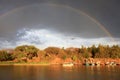 Rainbow over lake Tana Royalty Free Stock Photo