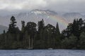 Rainbow over Lake Wakatipu in Queenstown, New Zealand Royalty Free Stock Photo