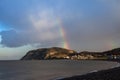 Rainbow over the Little Orme Royalty Free Stock Photo