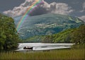Rainbow over the Lough Royalty Free Stock Photo