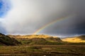Rainbow over the mountains Royalty Free Stock Photo