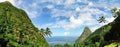 Rainbow over ocean in Piton Bay