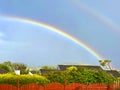 Rainbow over Onchan Isle of Man Royalty Free Stock Photo