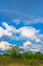 rainbow over the orchard Royalty Free Stock Photo