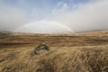 A rainbow over Rannoch Moor, Scotland, UK. Royalty Free Stock Photo