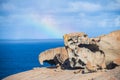 Rainbow over the Remarkable Rocks of Kangaroo Island, South Australia