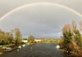 Rainbow over river Erne Royalty Free Stock Photo