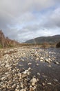 Rainbow over River Feshie in the Cairngorms National Park of Scotland