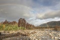 Rainbow over River Feshie in the Cairngorms National Park of Scotland