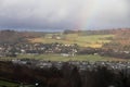 Rainbow over Scottish Highlands