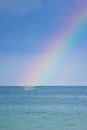 Rainbow over the sea Royalty Free Stock Photo