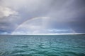 Rainbow over the sea Royalty Free Stock Photo