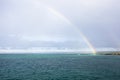 Rainbow over the sea Royalty Free Stock Photo