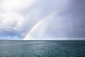 Rainbow over the sea Royalty Free Stock Photo