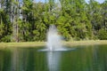 Rainbow over a small pond Royalty Free Stock Photo