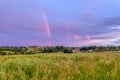 Rainbow over the summer field Royalty Free Stock Photo