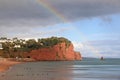 Rainbow over Teignmouth Beach, Devon