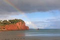 Rainbow over Teignmouth Beach, Devon