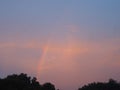 Rainbow over trees Royalty Free Stock Photo