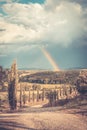 Rainbow over Tuscany Royalty Free Stock Photo