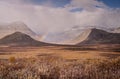 Rainbow over Vargebakkane in Jotunheim National Park in Norway