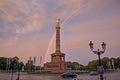 Rainbow over Victory Column (Siegessaule), Berlin Royalty Free Stock Photo