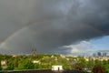 A rainbow over Vysehrad Castle, Prague Royalty Free Stock Photo