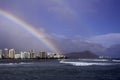 Rainbow over Waikiki Royalty Free Stock Photo