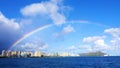 Rainbow Over Waikiki and Diamond Head in Honolulu, Hawai'i