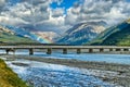 Rainbow over the Waimakariri River, NZ Royalty Free Stock Photo