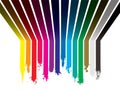 Rainbow paint dribble Royalty Free Stock Photo