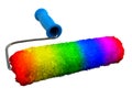 Rainbow paintroller Royalty Free Stock Photo