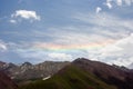 Rainbow in Pamir mountains Royalty Free Stock Photo