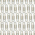 Rainbow paper clip symmetry seamless pattern Royalty Free Stock Photo