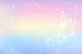 Rainbow pastel blurred with bubble background Royalty Free Stock Photo