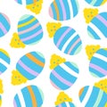 Rainbow Pastel Easter Egg Seamless Pattern Background Royalty Free Stock Photo